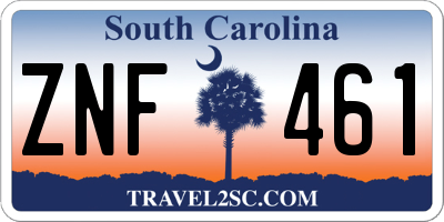 SC license plate ZNF461