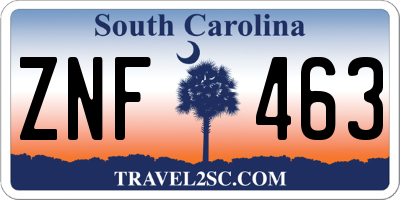 SC license plate ZNF463