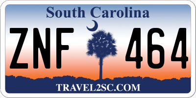SC license plate ZNF464