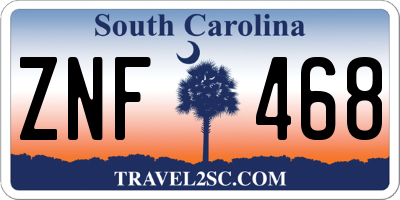 SC license plate ZNF468