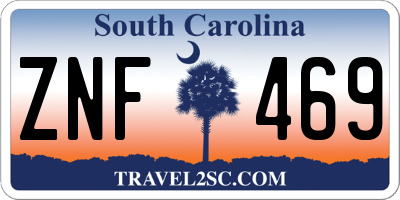 SC license plate ZNF469
