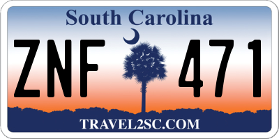 SC license plate ZNF471