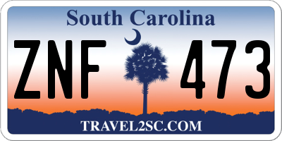 SC license plate ZNF473