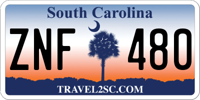 SC license plate ZNF480