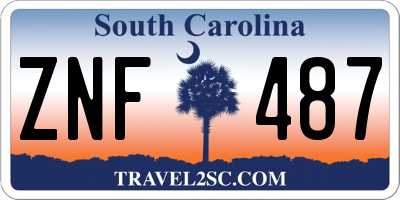 SC license plate ZNF487