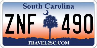 SC license plate ZNF490