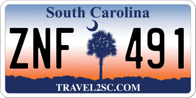 SC license plate ZNF491