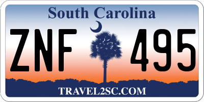 SC license plate ZNF495