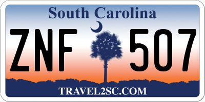 SC license plate ZNF507