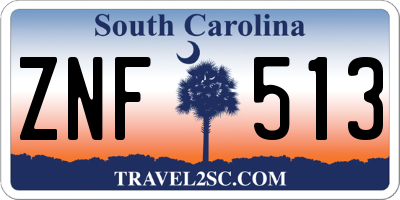SC license plate ZNF513