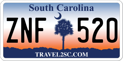SC license plate ZNF520