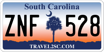 SC license plate ZNF528
