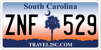 SC license plate ZNF529