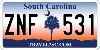 SC license plate ZNF531