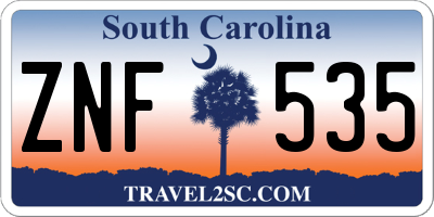 SC license plate ZNF535