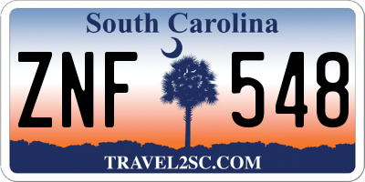 SC license plate ZNF548