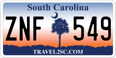SC license plate ZNF549