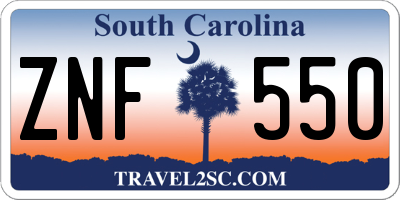 SC license plate ZNF550