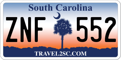 SC license plate ZNF552