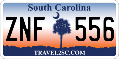 SC license plate ZNF556