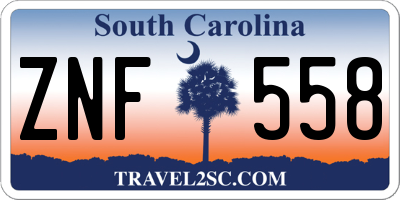 SC license plate ZNF558