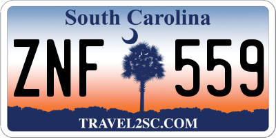 SC license plate ZNF559