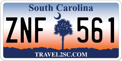 SC license plate ZNF561
