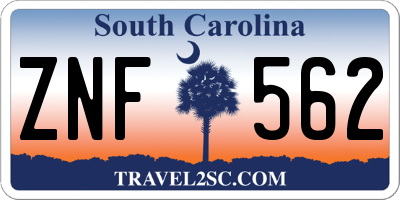 SC license plate ZNF562