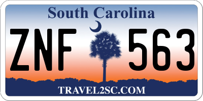 SC license plate ZNF563