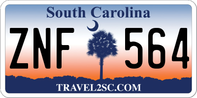 SC license plate ZNF564