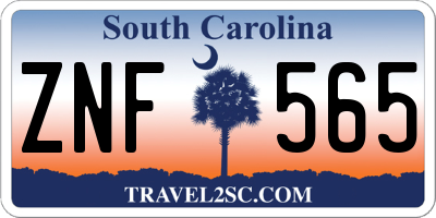 SC license plate ZNF565