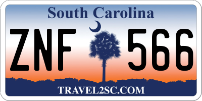 SC license plate ZNF566