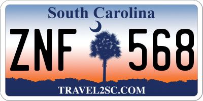 SC license plate ZNF568