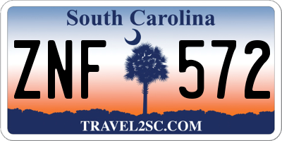 SC license plate ZNF572