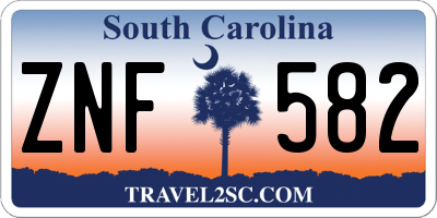 SC license plate ZNF582