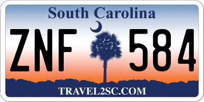SC license plate ZNF584