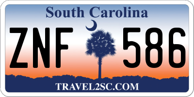 SC license plate ZNF586