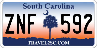 SC license plate ZNF592