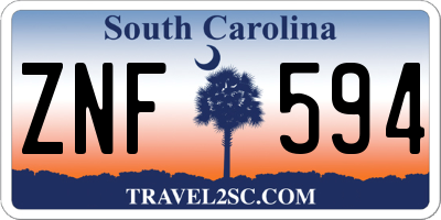 SC license plate ZNF594