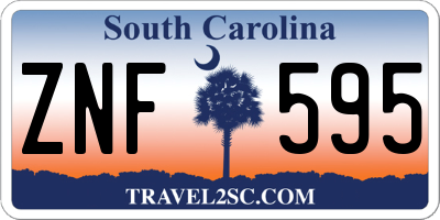 SC license plate ZNF595
