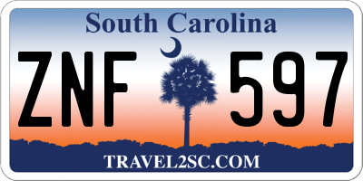 SC license plate ZNF597