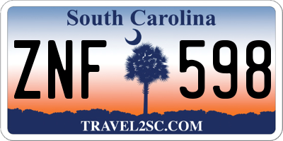 SC license plate ZNF598