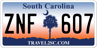 SC license plate ZNF607