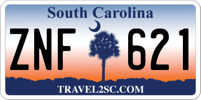 SC license plate ZNF621