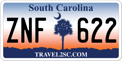 SC license plate ZNF622