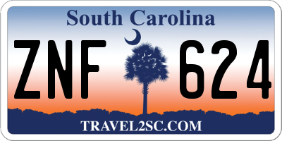 SC license plate ZNF624