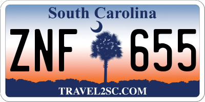SC license plate ZNF655