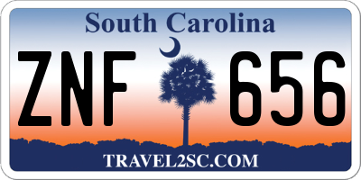 SC license plate ZNF656