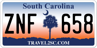 SC license plate ZNF658