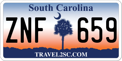 SC license plate ZNF659